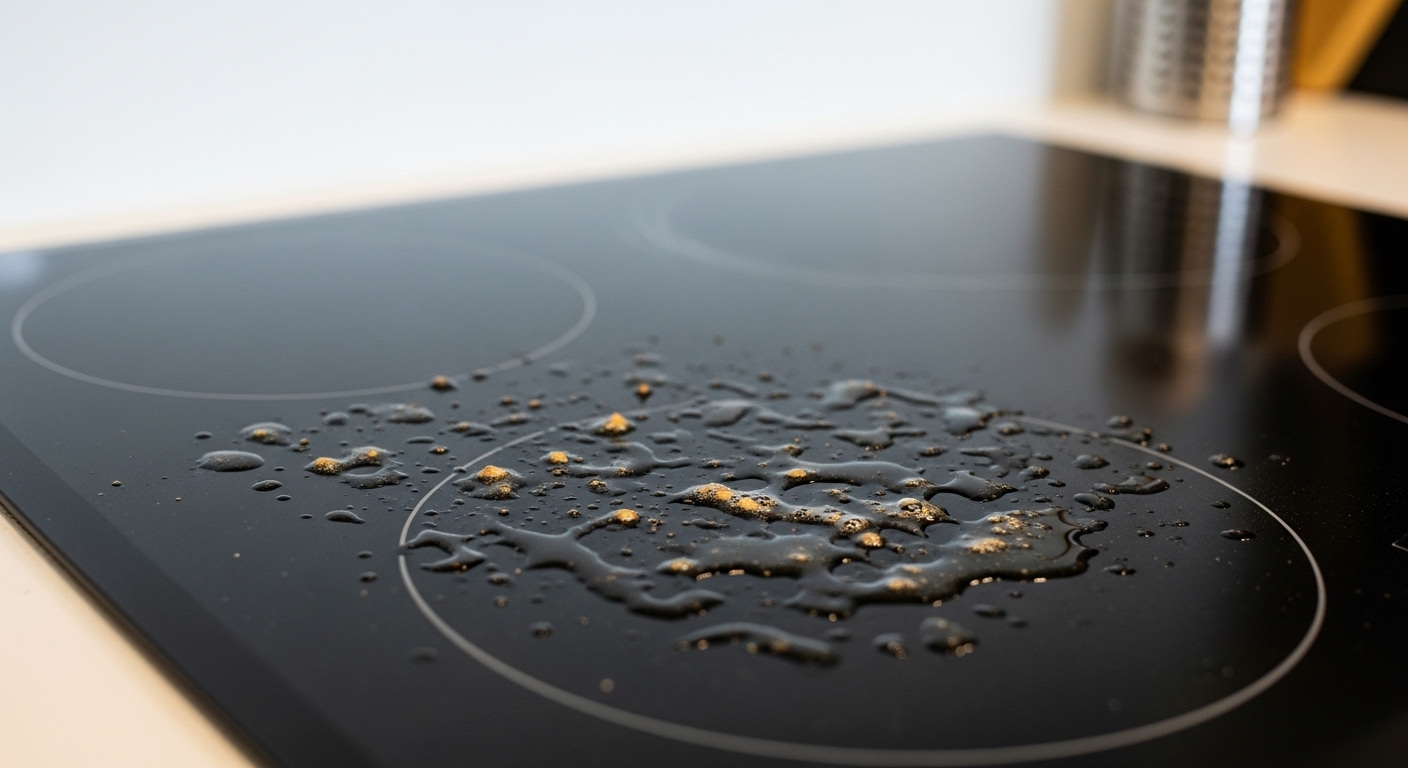 가스레인지 사용 후 잔열이 식은 상태에서 청소를 시작