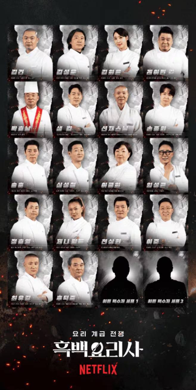 흑백요리사 시즌2 백수저 셰프