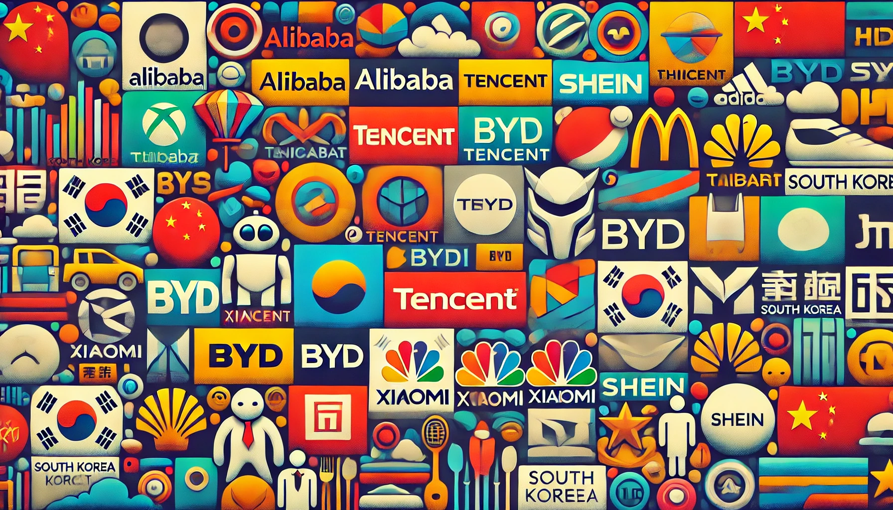 한국에 진출한 중국 기업들 by AI 생성