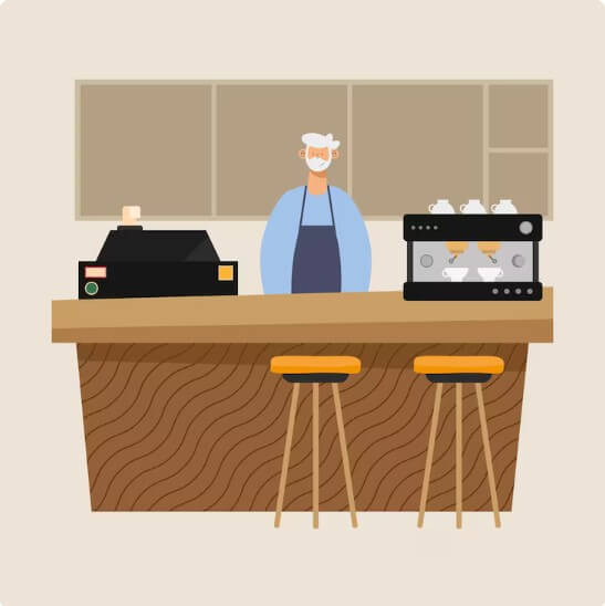 가게를 운영하는 소상공인 사장님