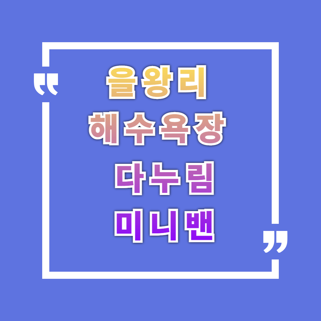 을왕리 해수욕장 탐방, 다누림 미니밴