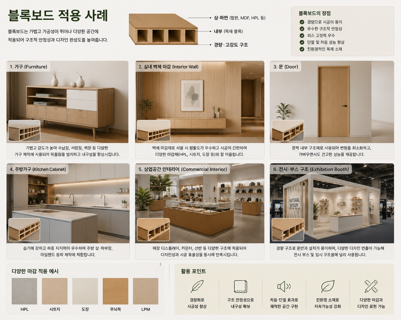 블록보드 적용 사례