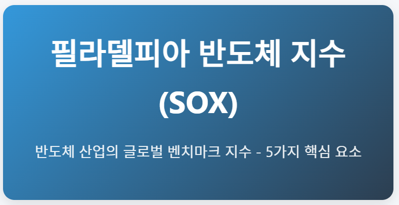 미국 필라델피아 반도체 지수란?