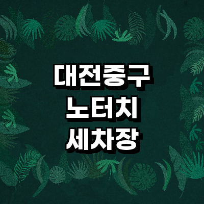 대전 중구 노터치 세차