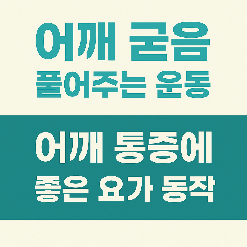 어깨 굳음 풀어주는 운동과 요가로 통증 없이 가볍게!