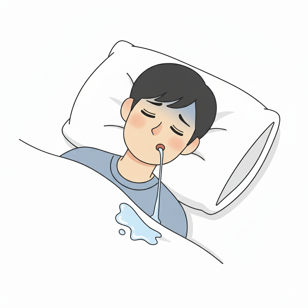 잠잘 때 침 흘리는 이유, 비정상일까? 근육 이완&middot;구강 호흡이 만드는 생리적 현상