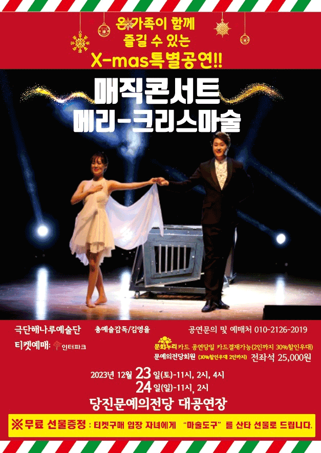 당진 매직콘서트 메리-크리스마술 포스터