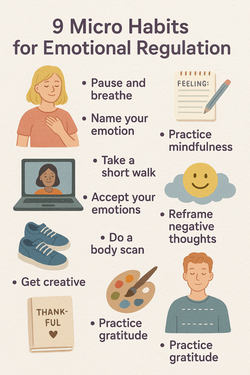 감정조절에 효과적인 마이크로 습관 리스트 9가지