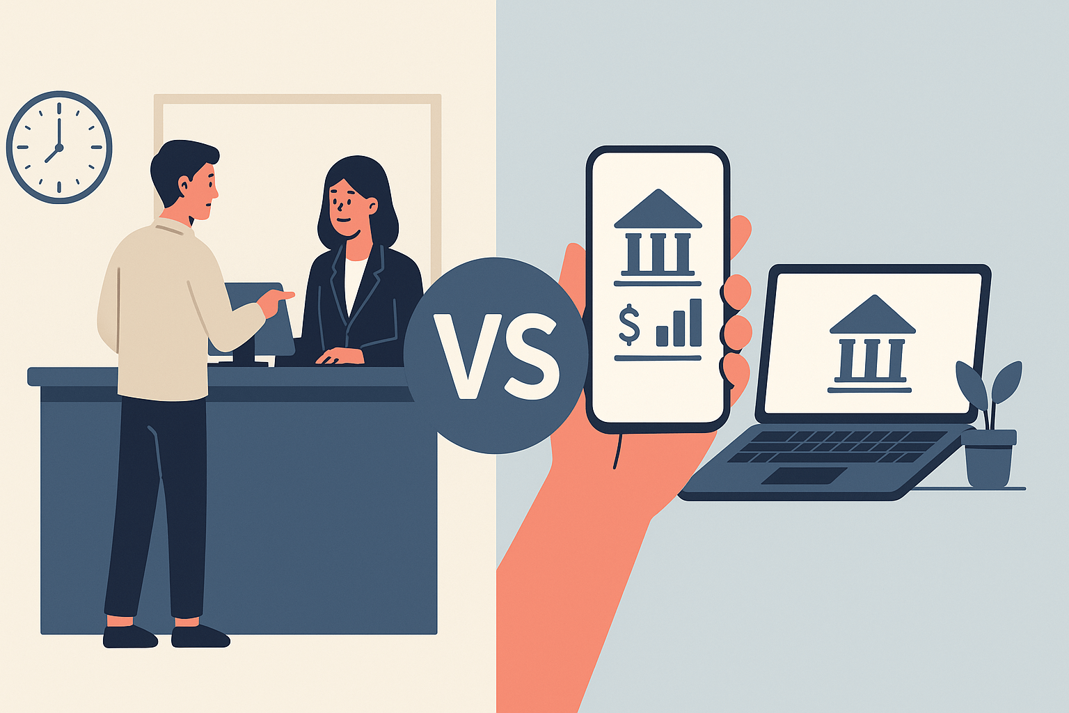 오프라인 금융과 온라인 금융의 차이