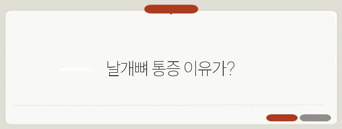 등 부위 날개뼈 통증 원인과 예방방법