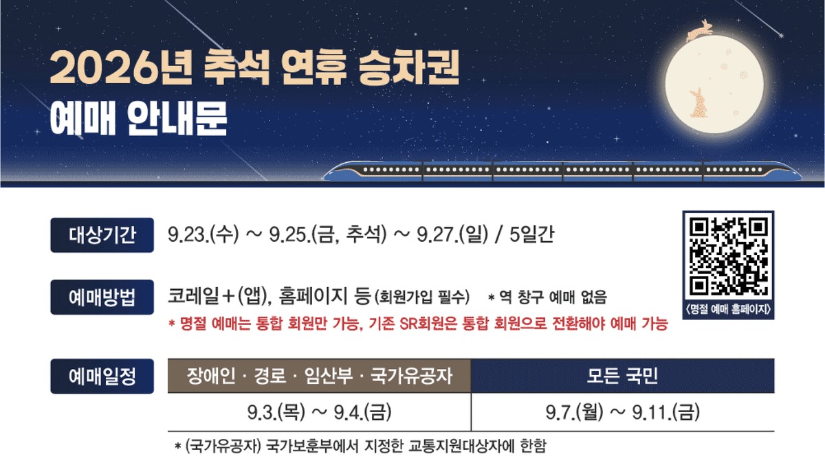 추석 기차표 예매