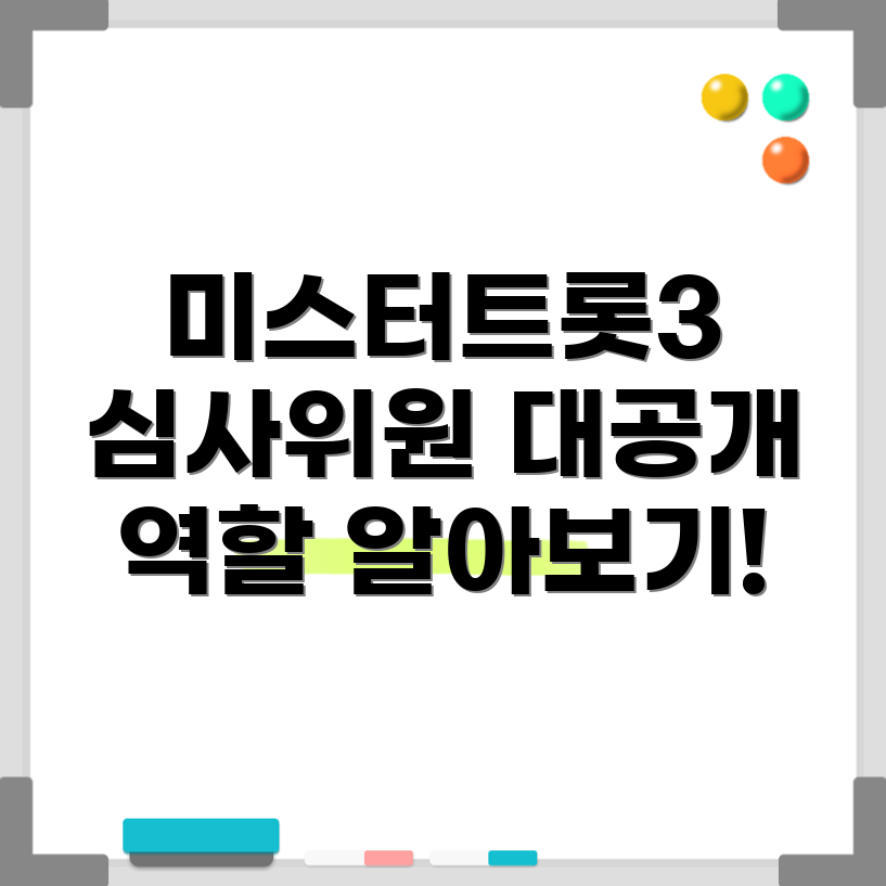 미스터트롯3 심사위원