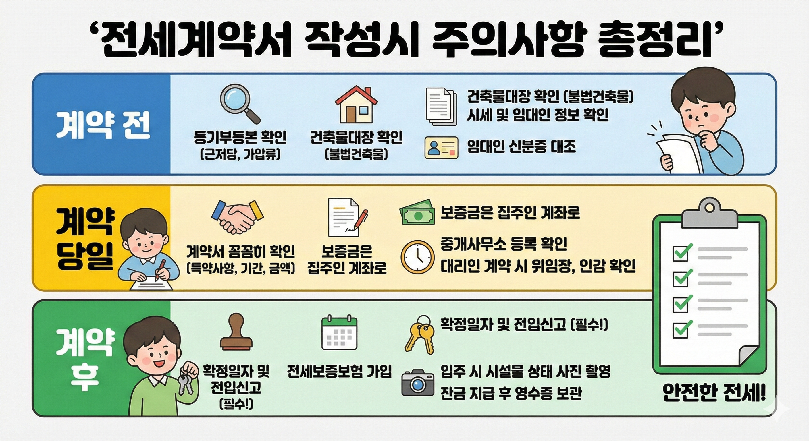전세계약서 작성시 주의사항 총정리