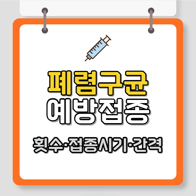 폐렴구균 예방접종 횟수, 접종 시기, 간격