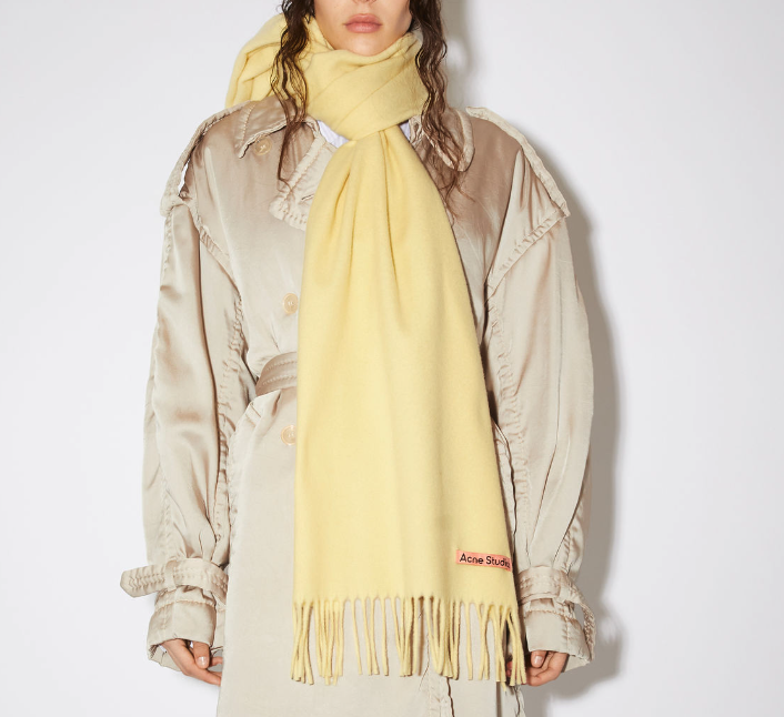 울 프린지 스카프 - 바닐라 옐로우 사진2