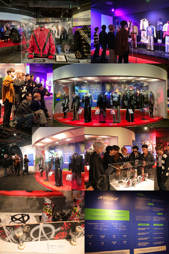 에이티즈가 미국 그래미 뮤지엄(GRAMMY Museum)을 방문했다. [사진=KQ엔터테인먼트]