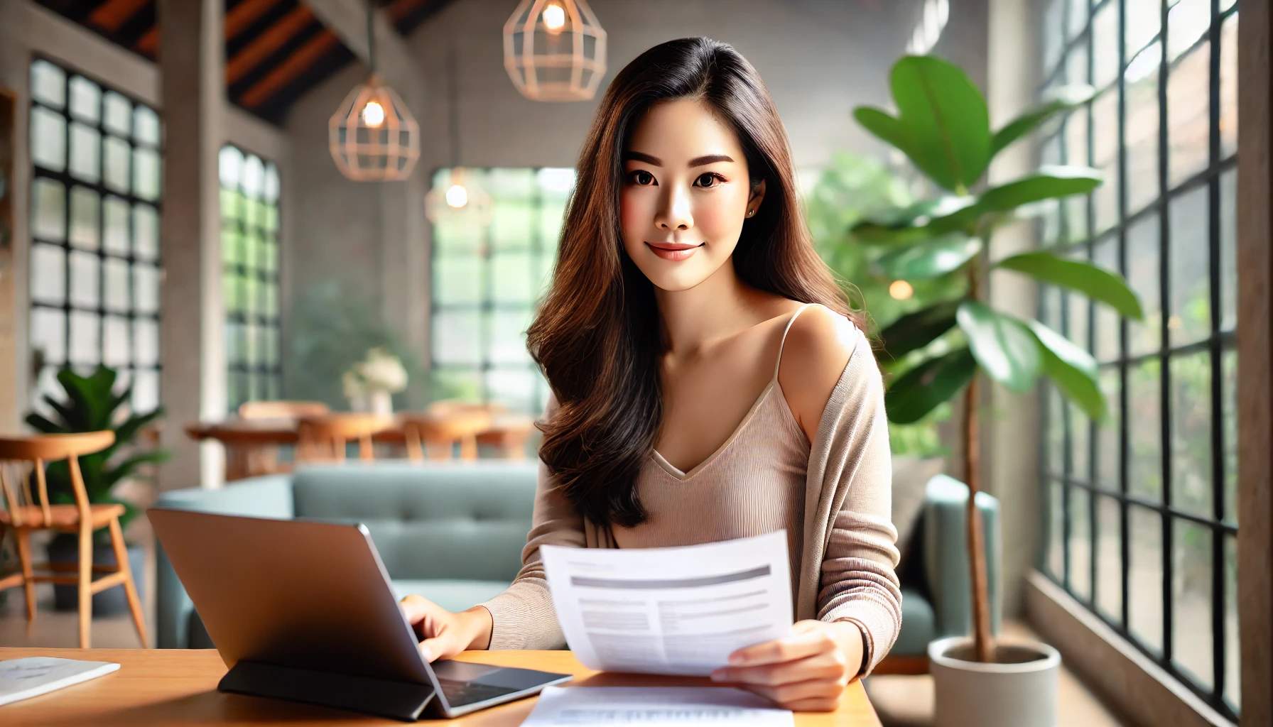 개인 재테크 성공 사례 설명하는 직원