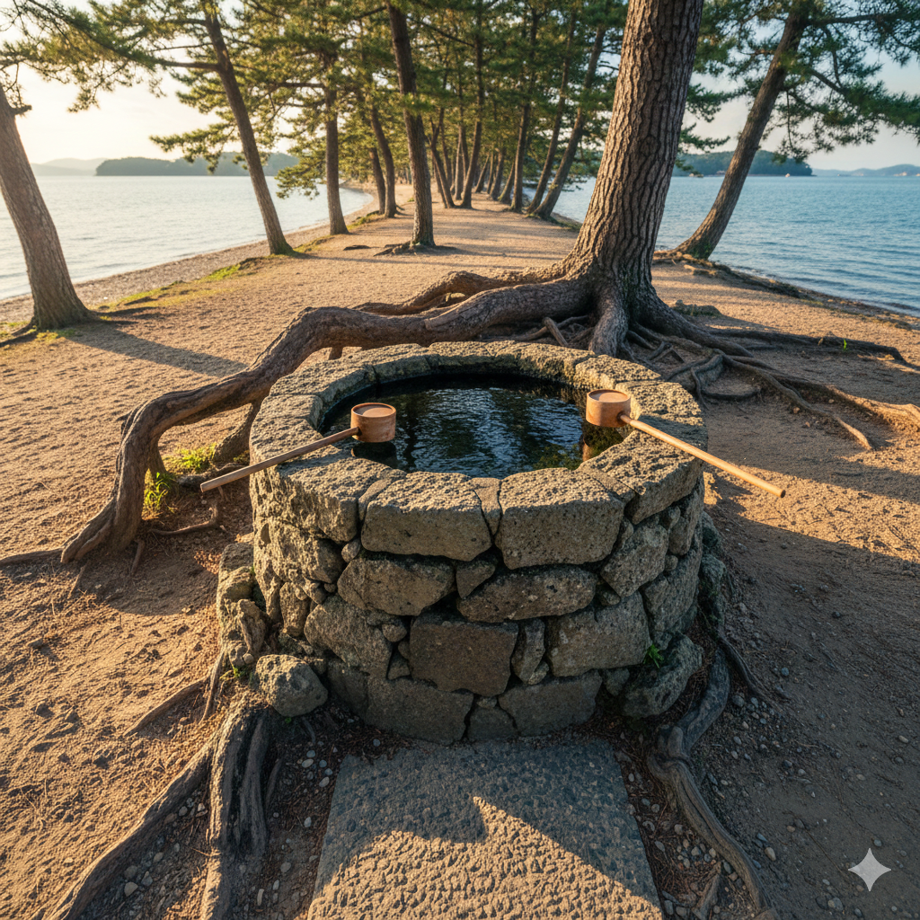 일본 명수 100선에 뽑히는 이소노시미즈 우물