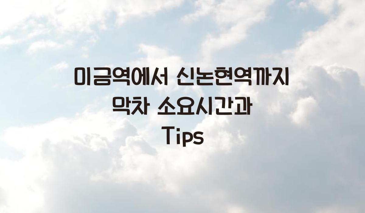 미금역에서 신논현역까지 막차 소요시간