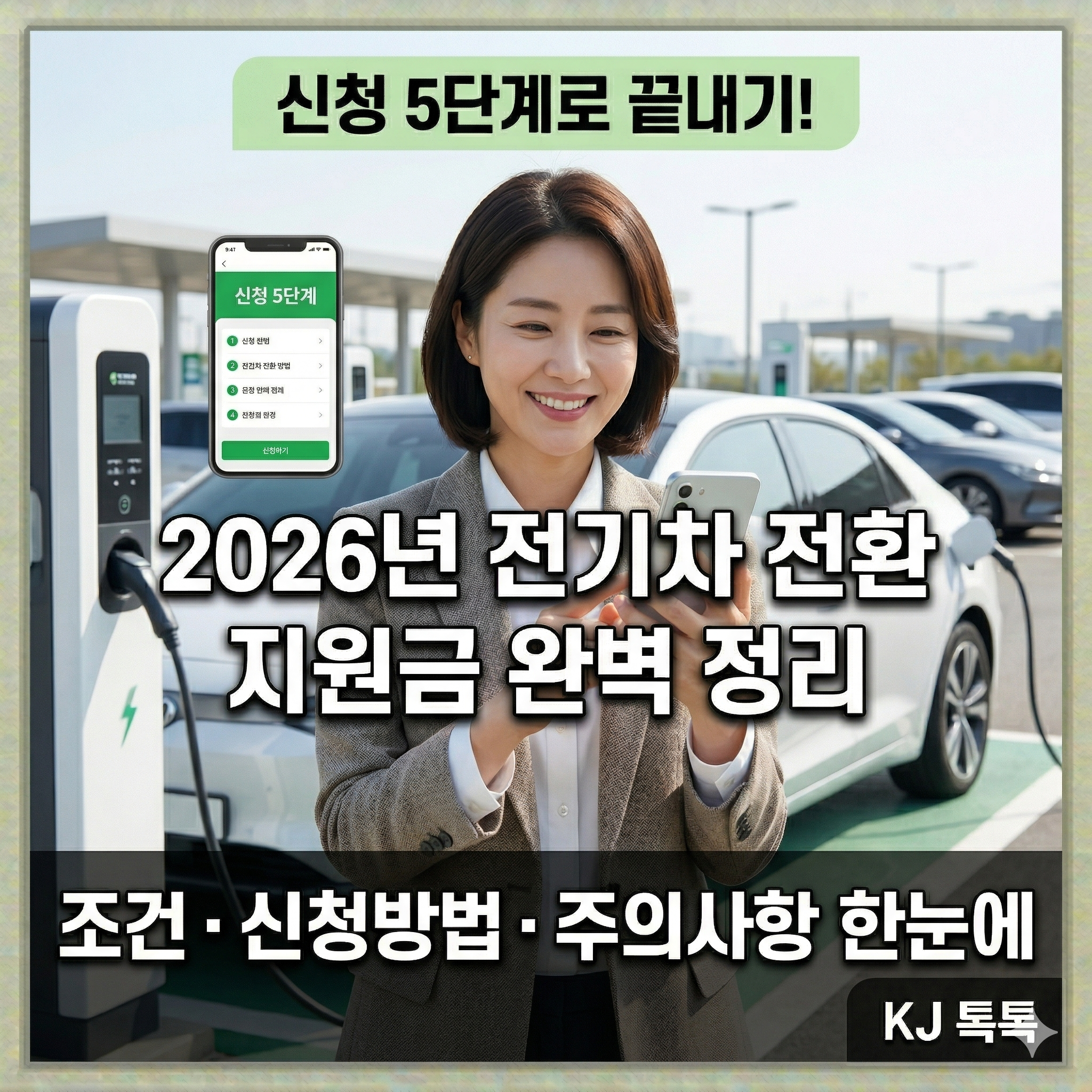 2026년 전기차 전환 지원금 완벽 정리 — 신청 5단계·조건·주의사항