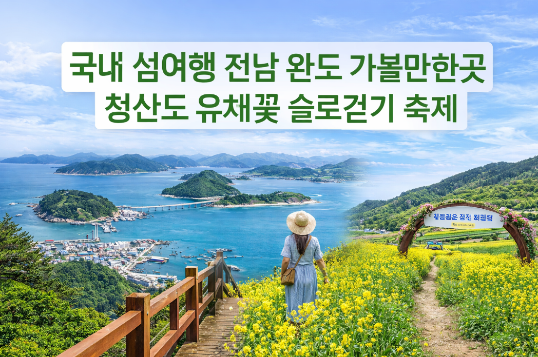 국내 섬 여행 청산도 유채꽃 슬로 걷기, 이것만 알면 완도 여행 끝