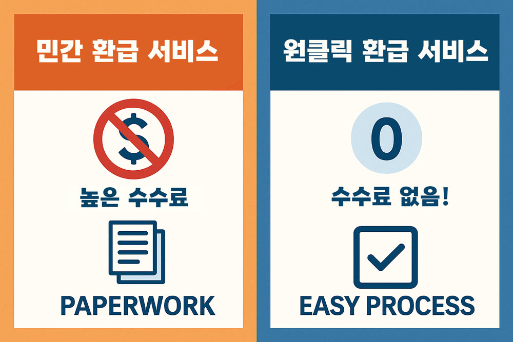 원클릭 환급 서비스 수수료 무료