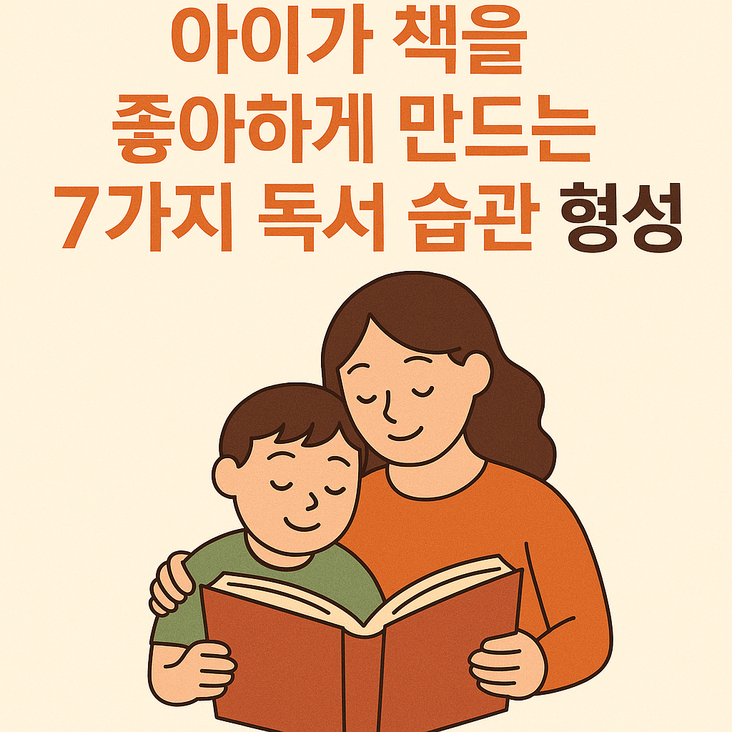아이가 책을 좋아하게 만드는 7가지 습관 형성