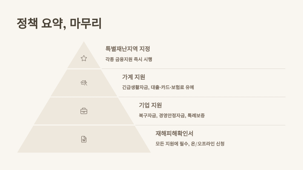 정책 요약, 마무리