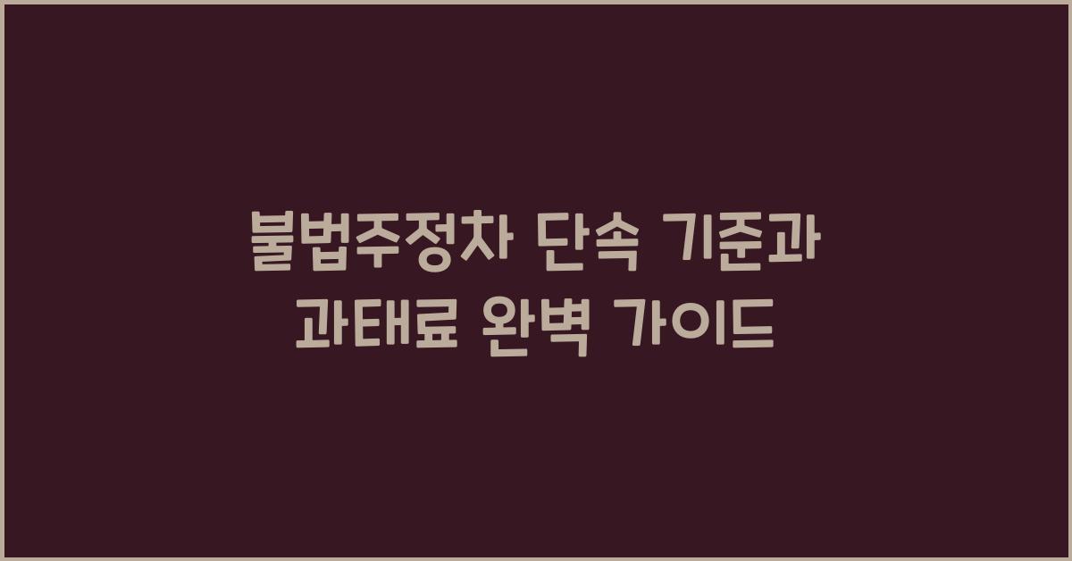 불법주정차