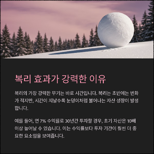 장기투자의 힘, 복리 효과를 활용하자