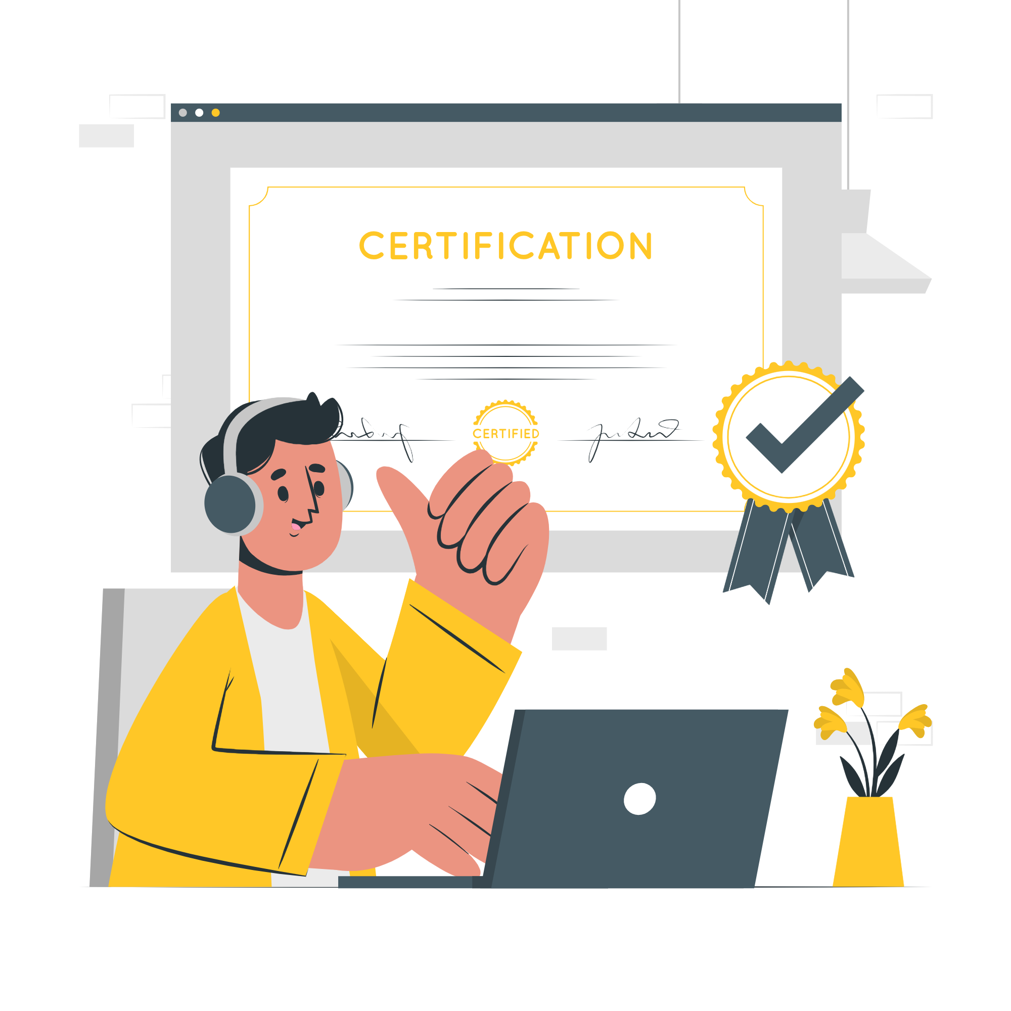 자격증으로 시작하는 고소득 기술직 관련 일러스트