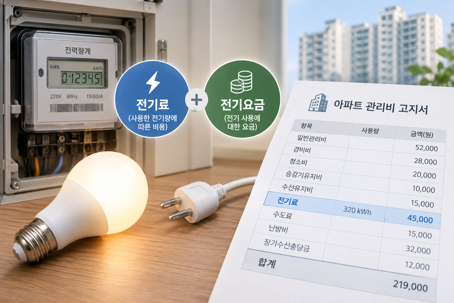아파트 관리비 전기료와 전기요금은 무엇이 다를까? 고지서에서 확인하는 방법