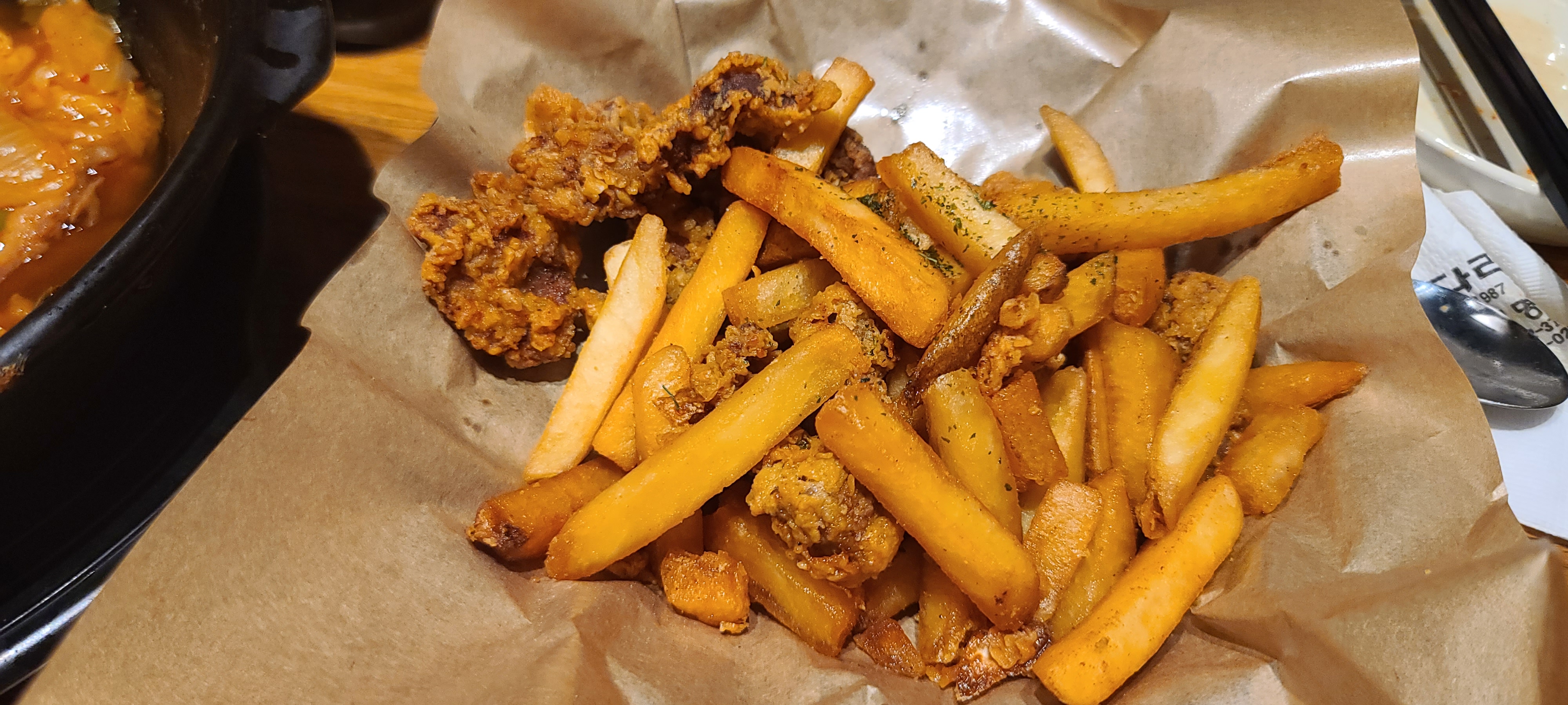 인천 송도 투다리 롯데몰점 김치우동 은행꼬치 닭똥집튀김