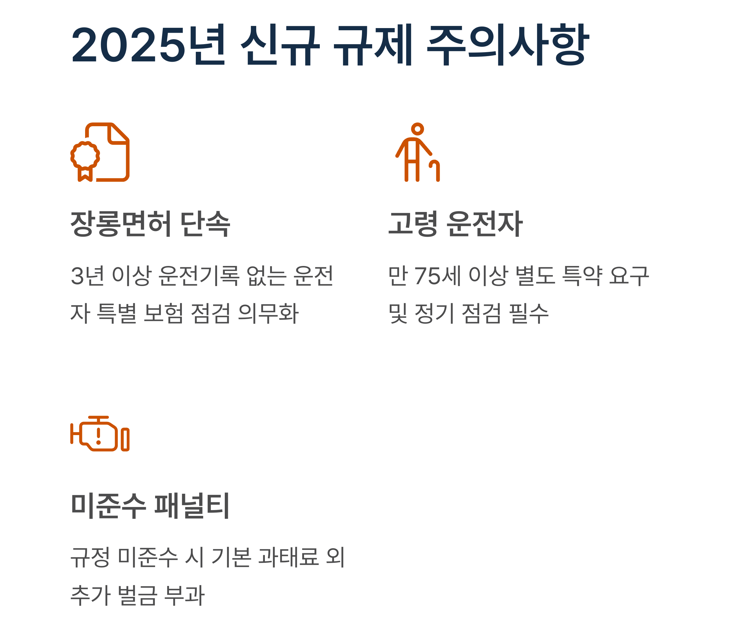 2025년 신규 규제 주의사항