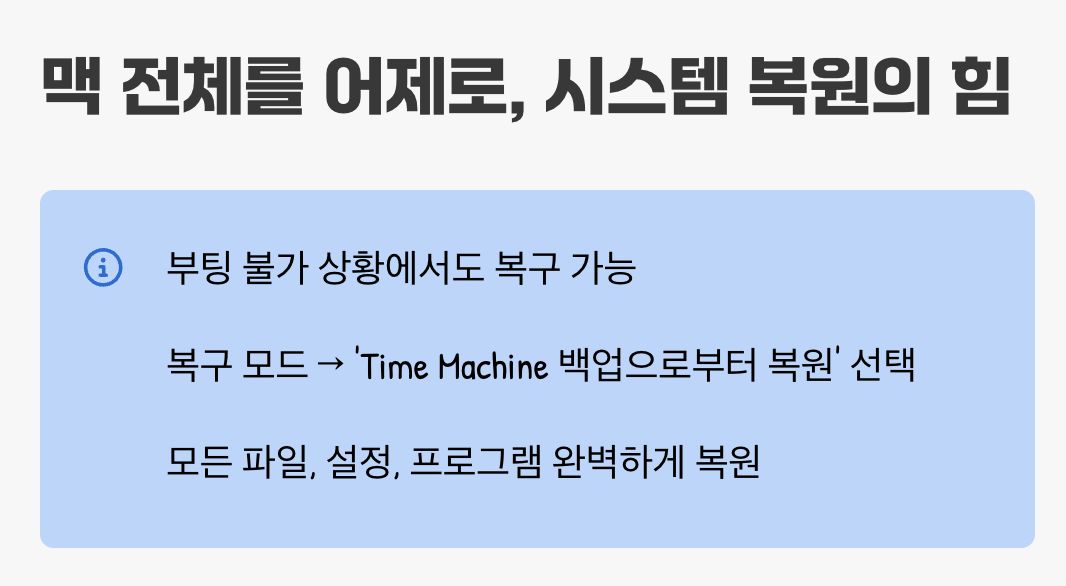 맥 전체를 어제로&amp;#44; 시스템 복원의 힘