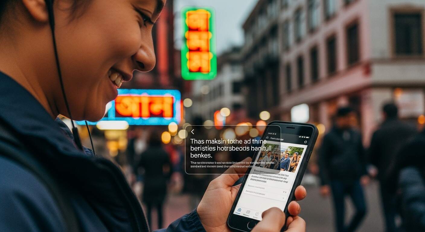 자동 번역 앱으로 해외 콘텐츠를 즐기는 사용자