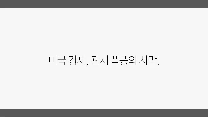 2월 4일 미국 시황, 관세 변경의 파장