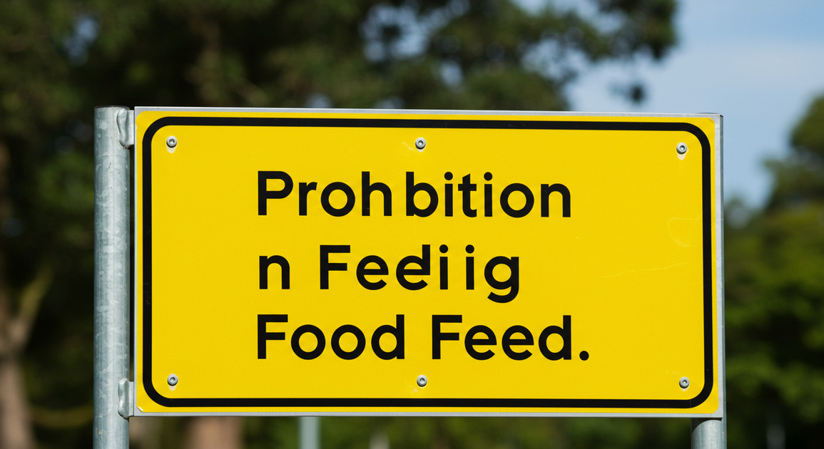 음식물 사료 급여 금지 이미지