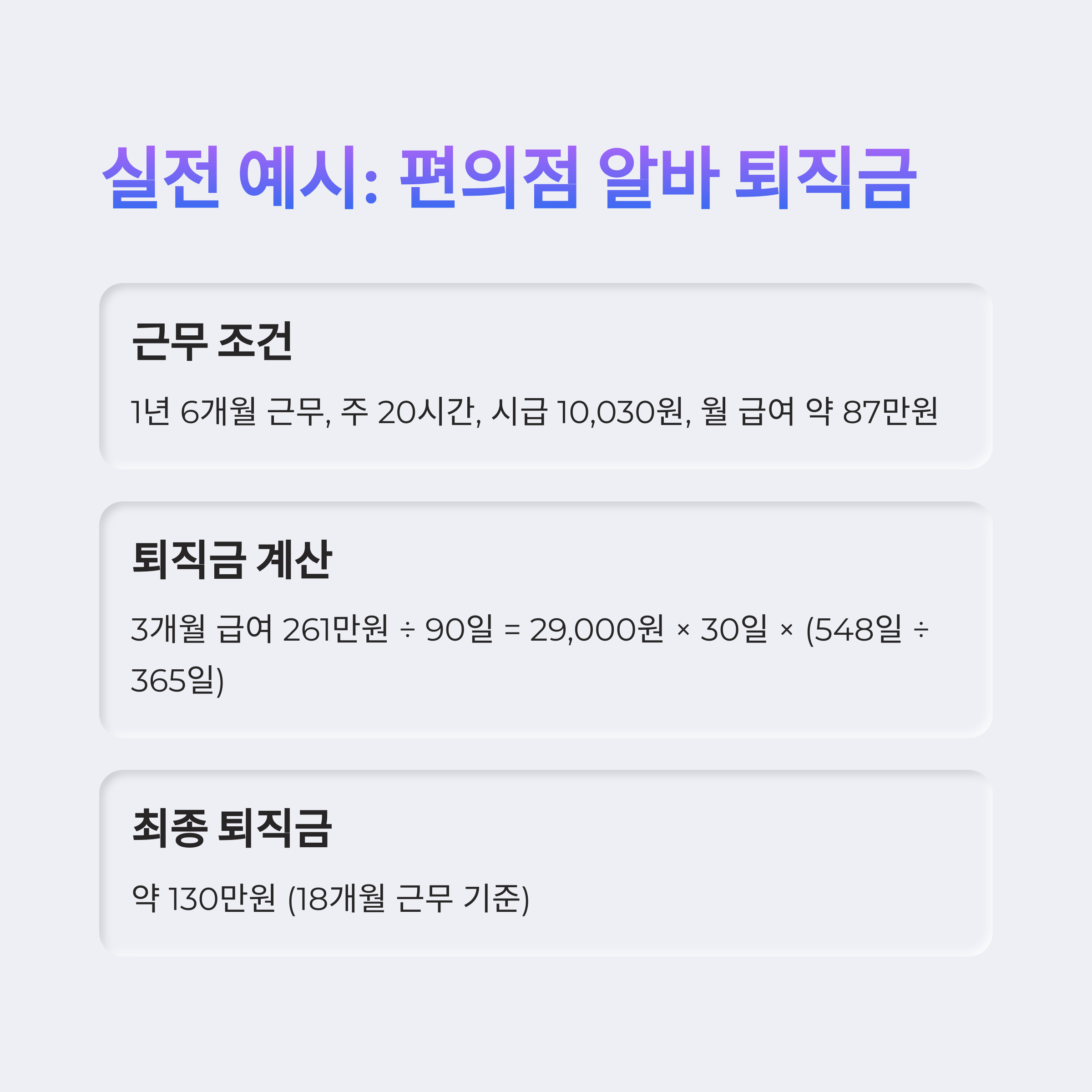 아르바이트 퇴직금