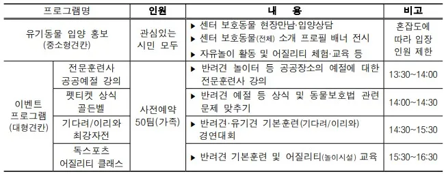 반려동물 배움의날 참가 신청