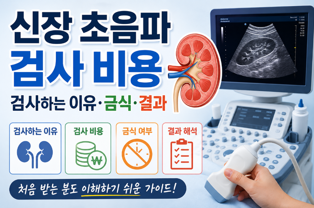 신장 초음파 검사 비용｜검사하는 이유&middot;금식&middot;결과