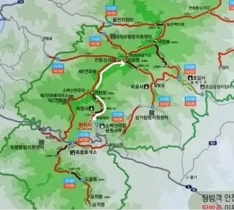 소백산 등산코스 지도 비로봉 초보코스 대중교통 휴식포인트_11