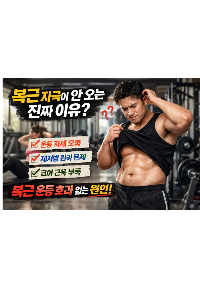 복근 자극이 안 오는 진짜 이유 확인하기 :
복근 운동 효과 없는 원인