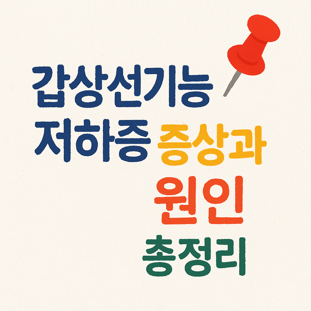 갑상선기능저하증 증상과 원인 총정리