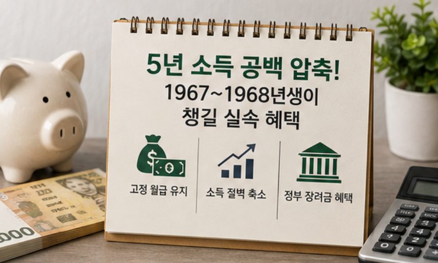 정년연장 빗겨가는 '1967년~1968년생'의 대처 방법 - 퇴직후 재고용, 퇴직금 활용 등 핵심 정리 (2026년 8월)