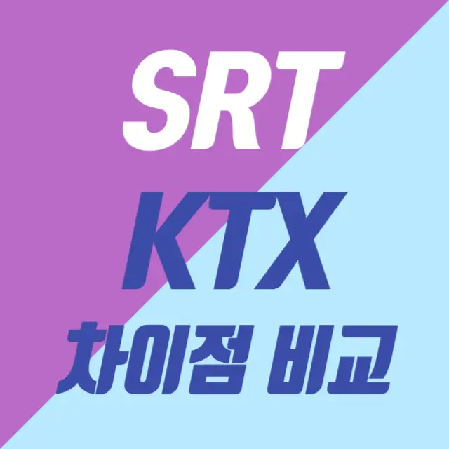 SRT-KTX 차이점 비교