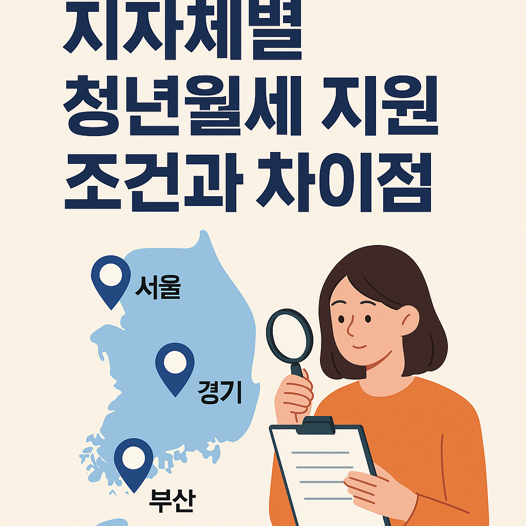 지역별 청년월세 지원 조건과 차이점을 비교 요약