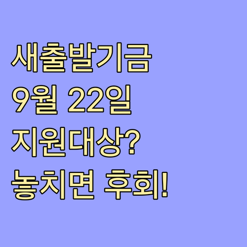 2025년 9월 22일 새출발기금 지..