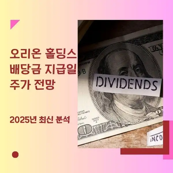 오리온 홀딩스 배당금 지급일