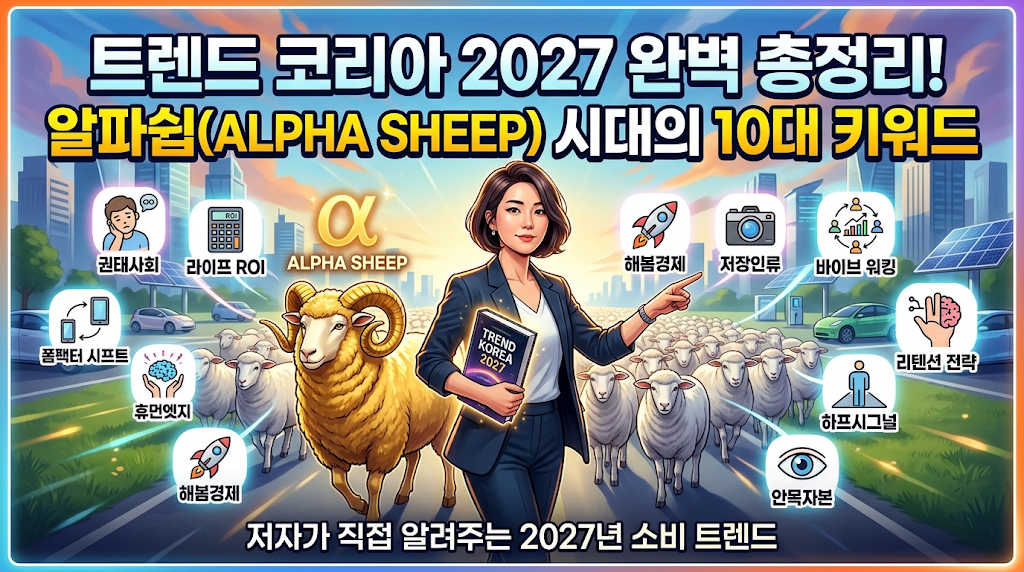 ▶ 트렌드 코리아 2027 완벽 요약:'알파쉽(ALPHA SHEEP)' 시대의 10대 키워드